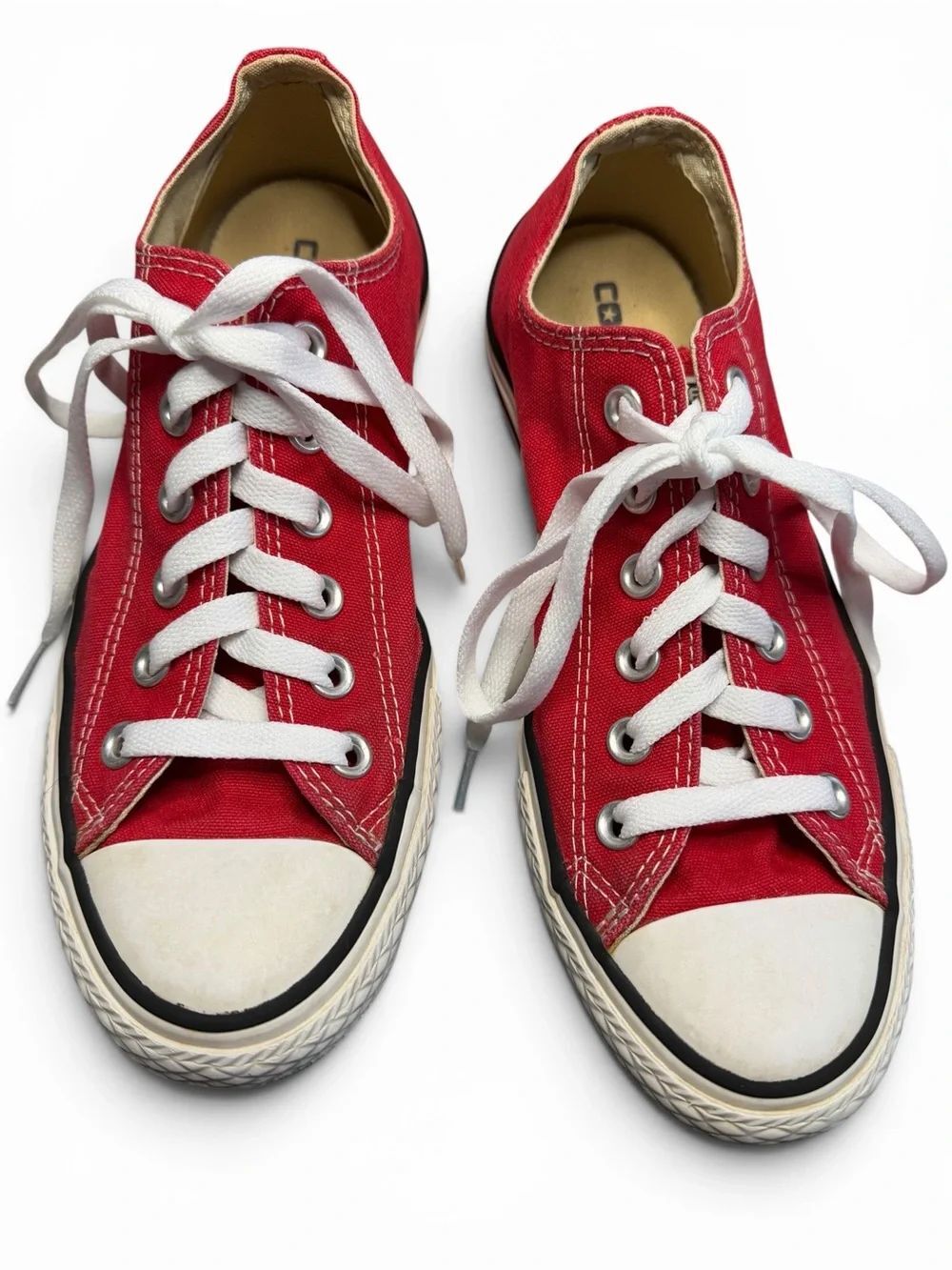 Converse Low Top Red Unisex M6W8 - Picture 2 of 7